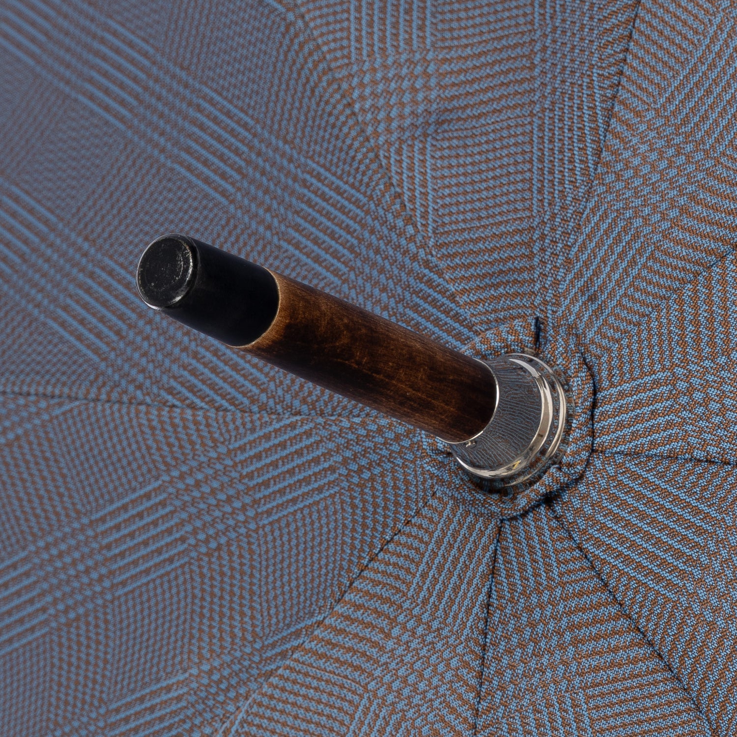 Francesco Maglia x MJ: Stick Umbrella "Lord" with Solid Wood Frame and Handle made of Chestnut Wood - purely handmade
